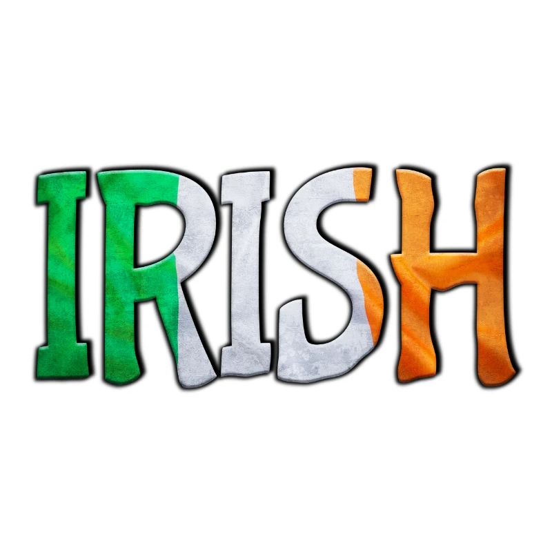 Patchwork de lettres du drapeau irlandais
