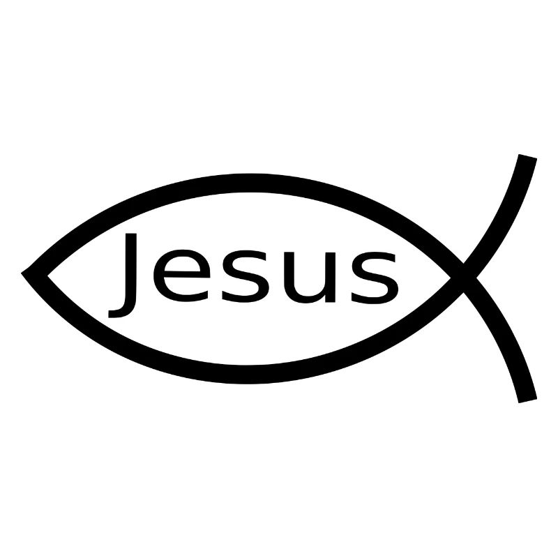 Jesus Fish Black Ichthys Fish Fish