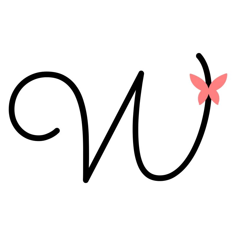 Letter W Butterfly Letter