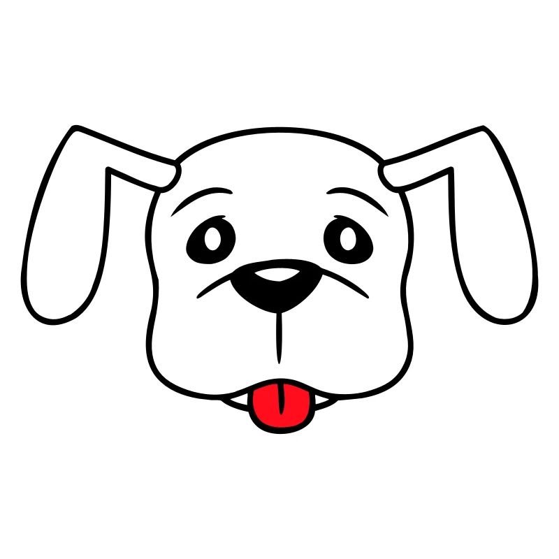 Visage de chien Petit Tête d’animal de compagnie Mignon