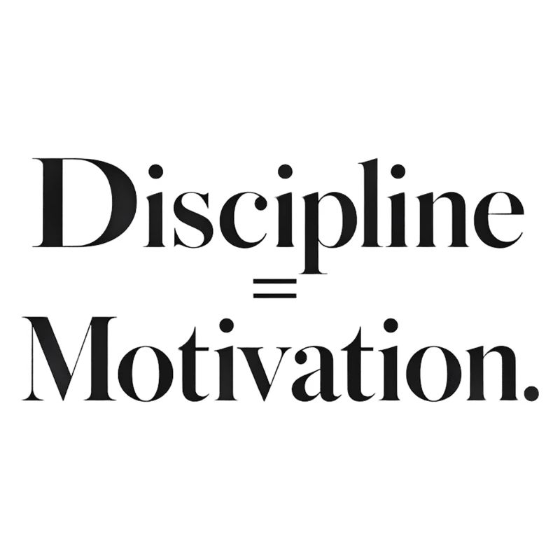 Disziplin Motivation Typografie
