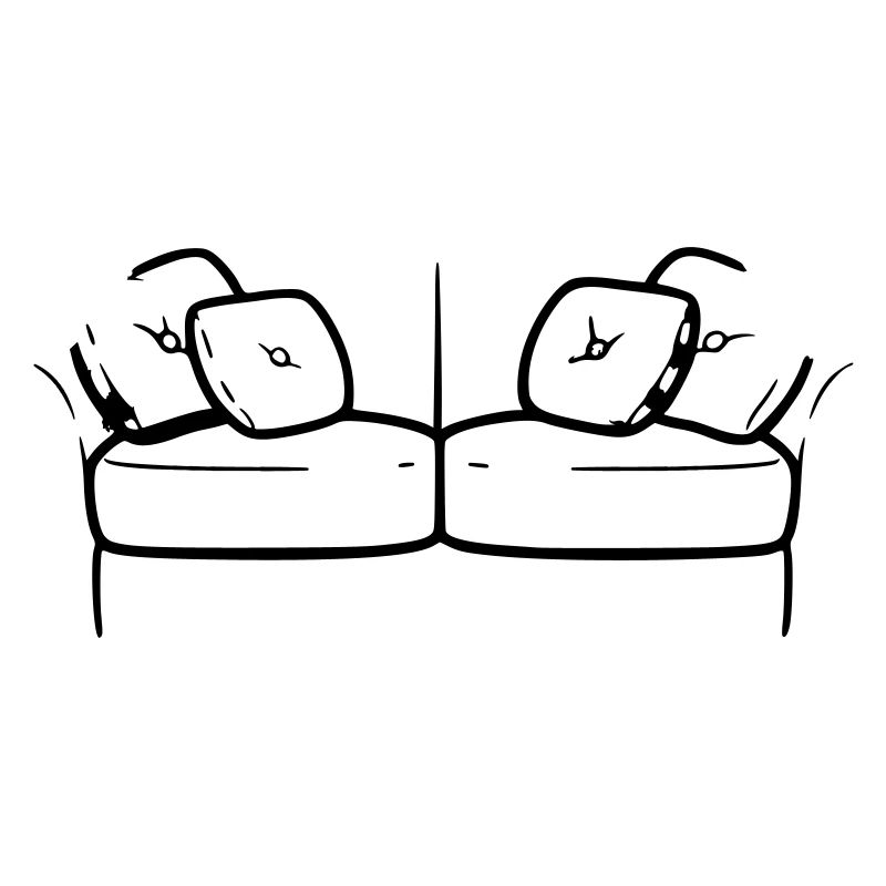 Sofa Couch Silhouette Chill Vector