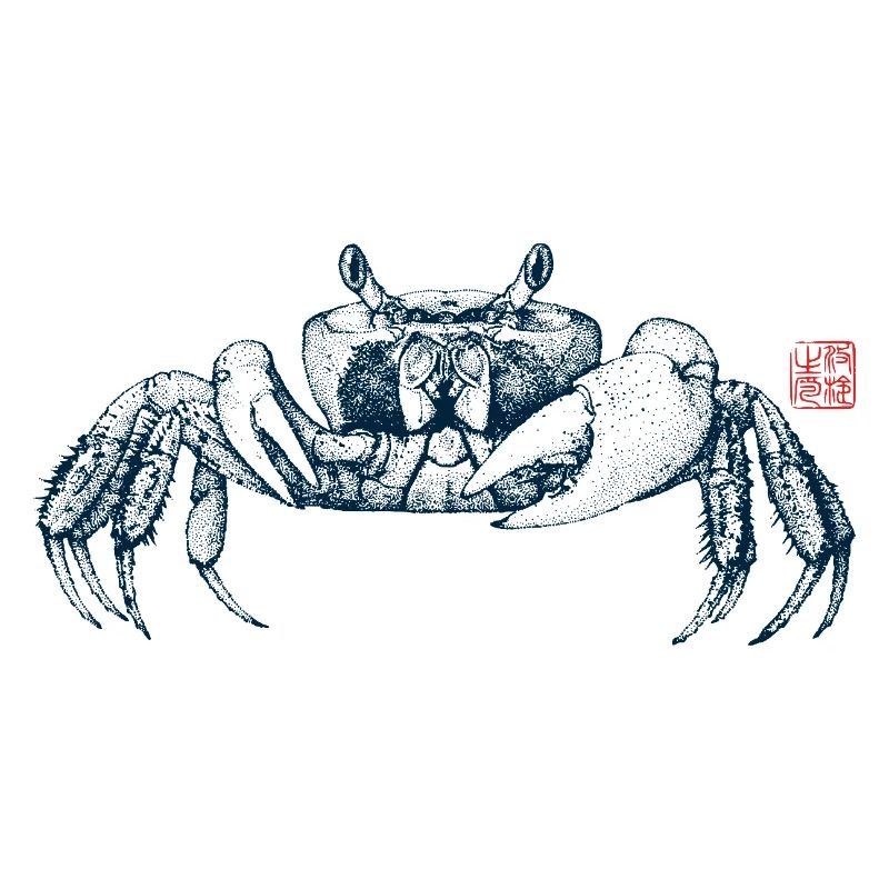 Winker crab with kanji stamp