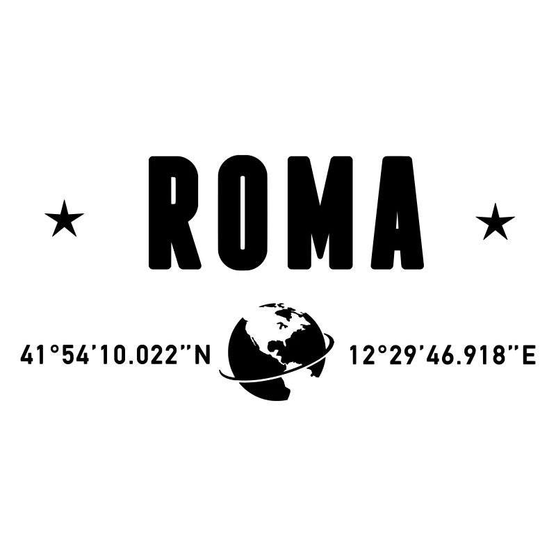 Roma Italy GPS Coordinates Globe