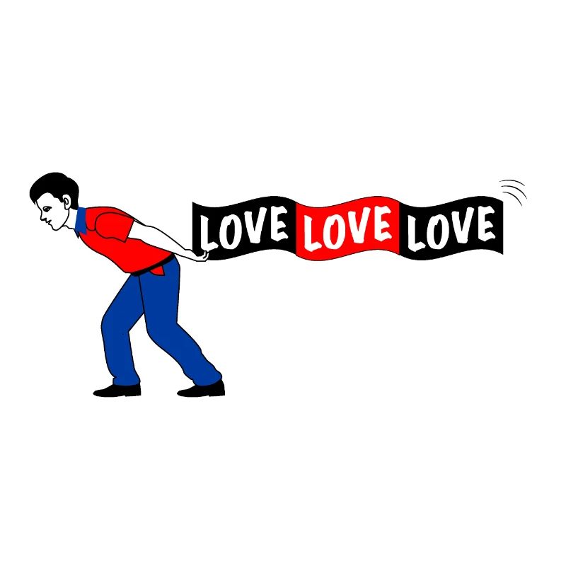 Man pulls LOVE banner