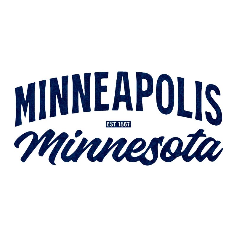 Minneapolis Minnesota Script Blau Vintage