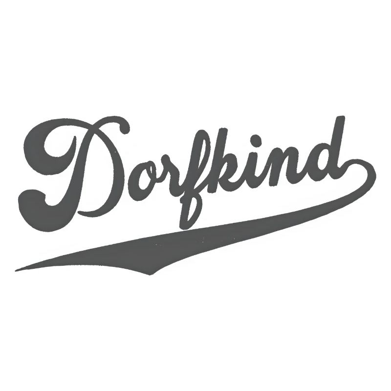 Dorfkind Design – Retro Script Logo mit Schwung