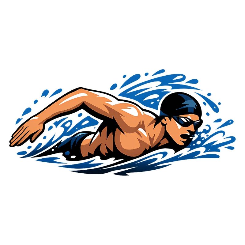 Freistil Schwimmer Dynamisches Wasser