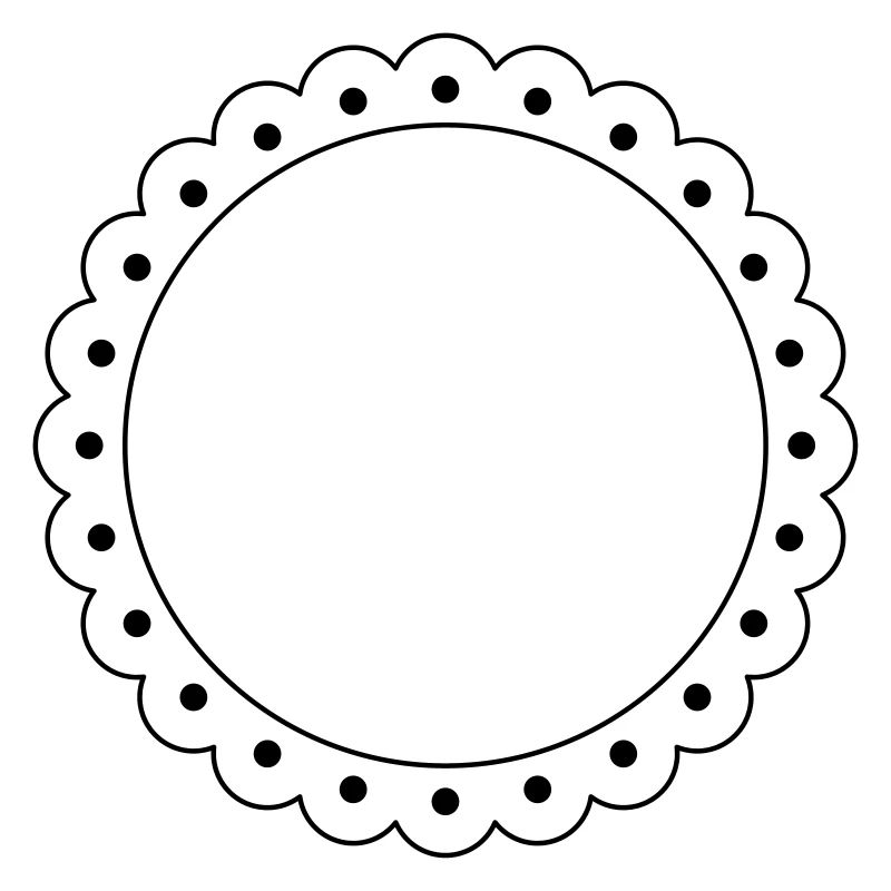 round frame contour wave edge
