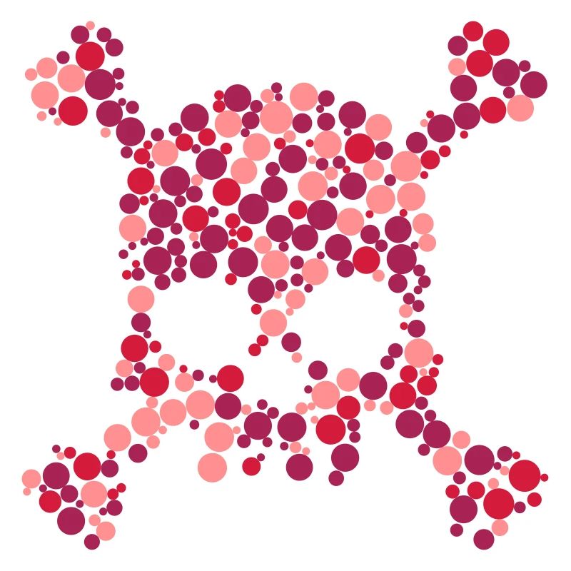 Conception de crâne avec cercles vibrants