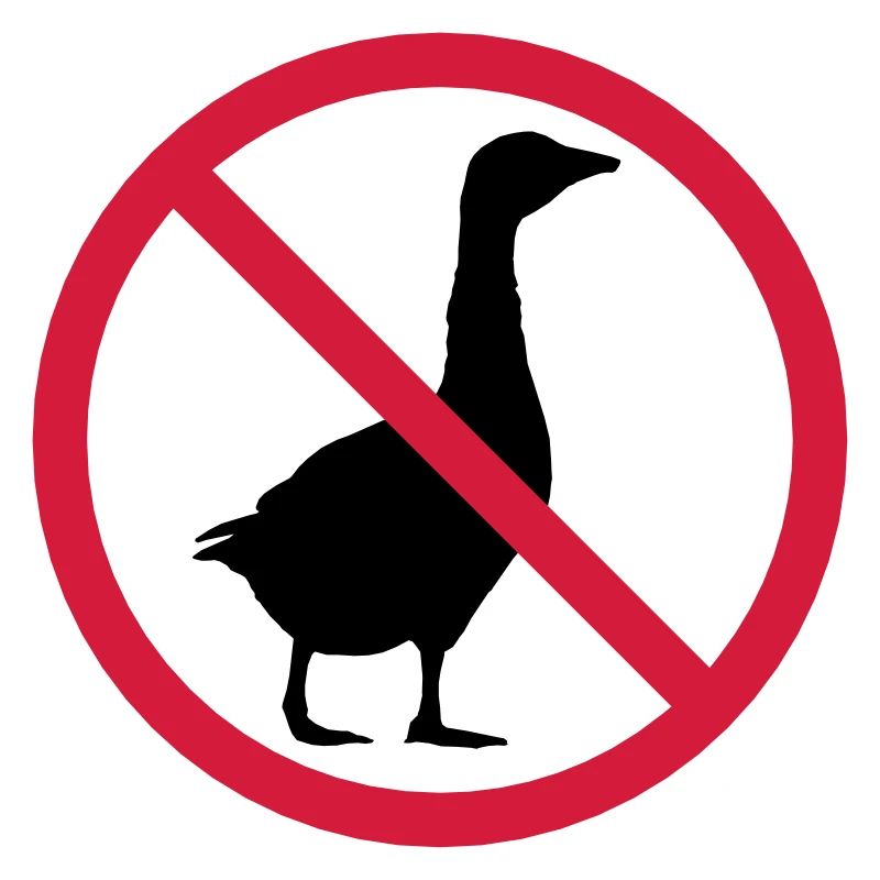Signe interdit d'oie