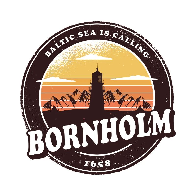 Conception vintage du phare de Bornholm