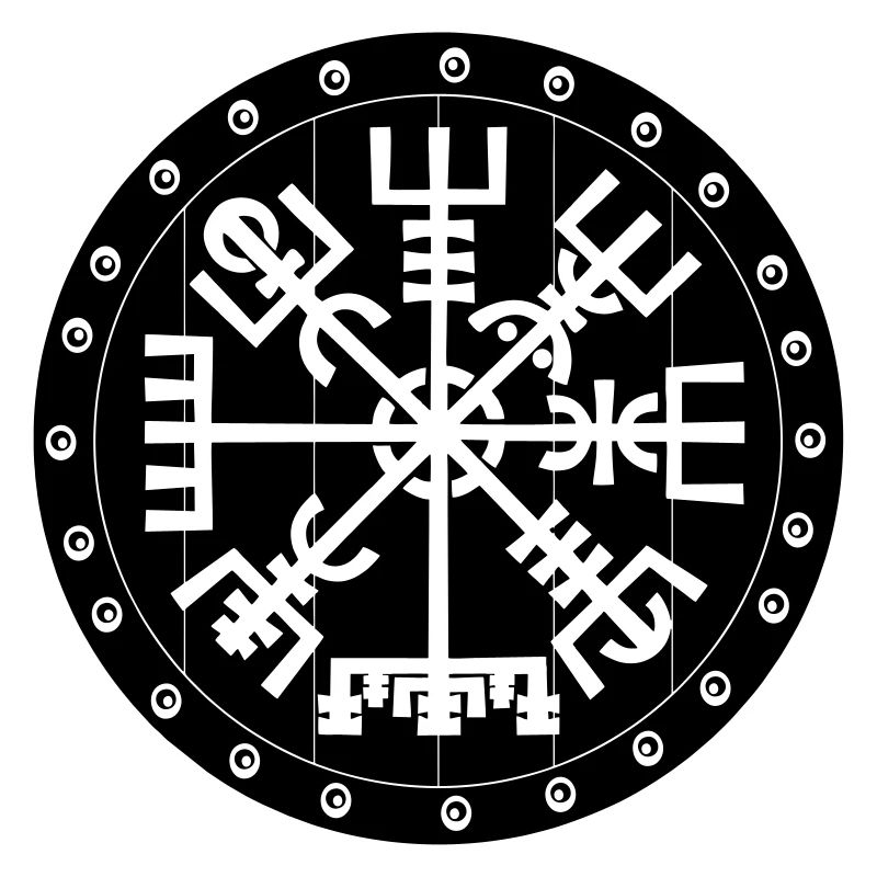 Vegvisir Wikinger-Compas im Vikng-Schild