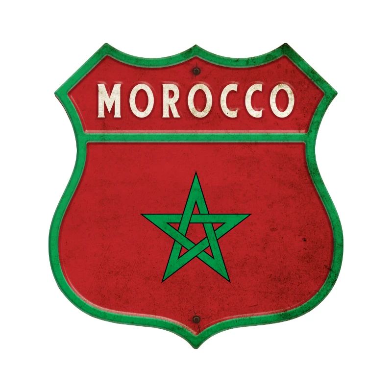 Maroc Armoiries Drapeaux Design