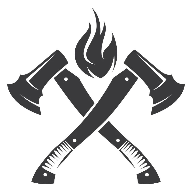 Axe Fire Fire Brigade Flame Symbol Operation Icon