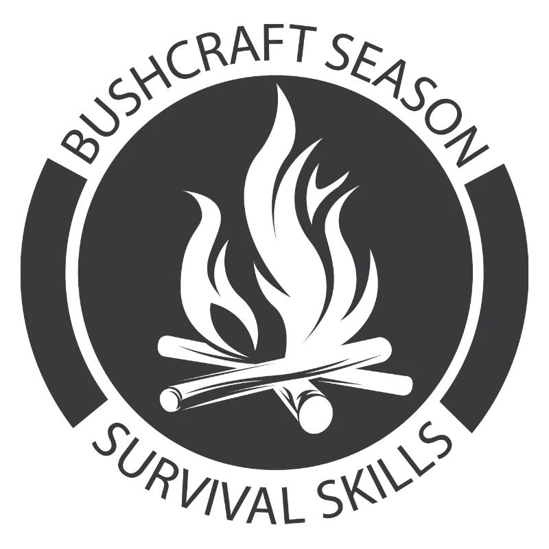 Icône de feu de camp de brousse icône de logo graphique