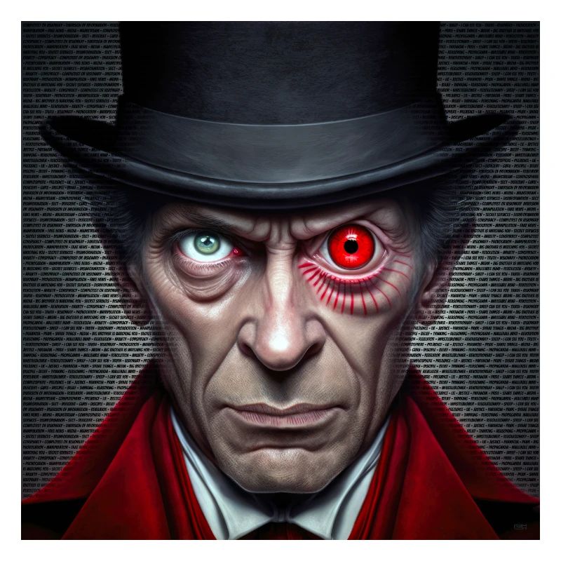 Green Red Double Eye Face - Conspircay