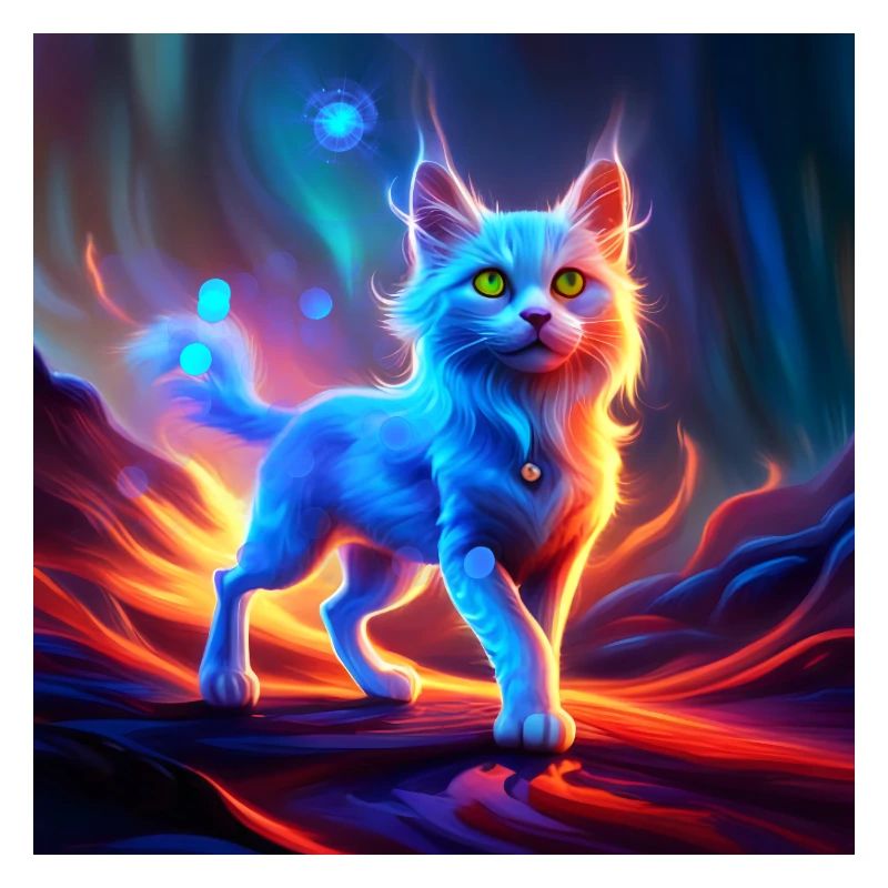 Wunderbare blaue Katze.