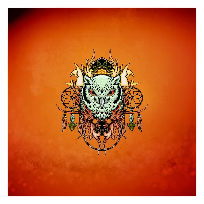 Elegante Eule mit Traumfänger