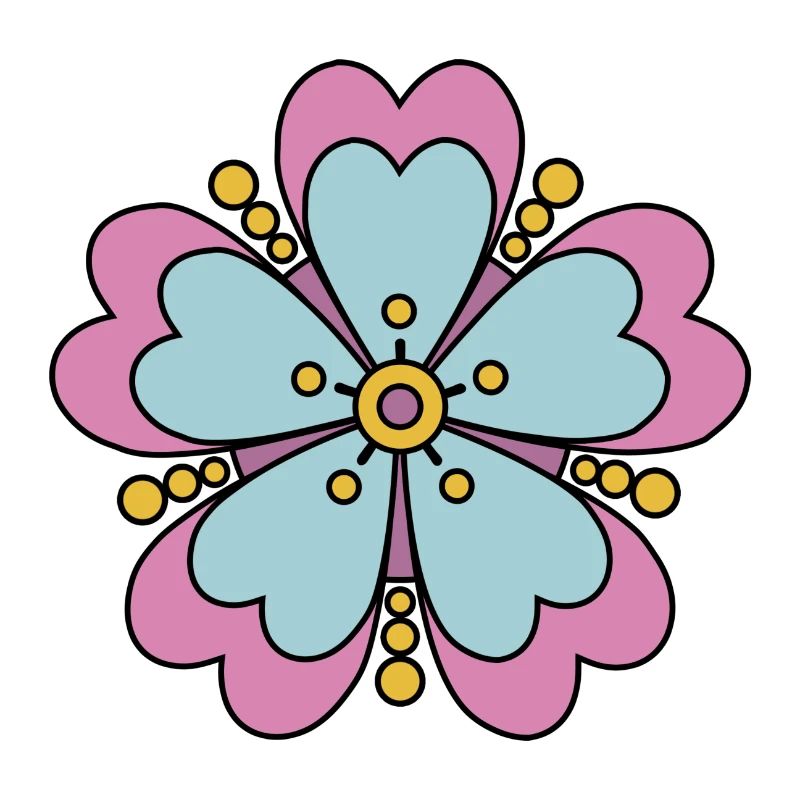 Cute Funky Hippie Boho Flower