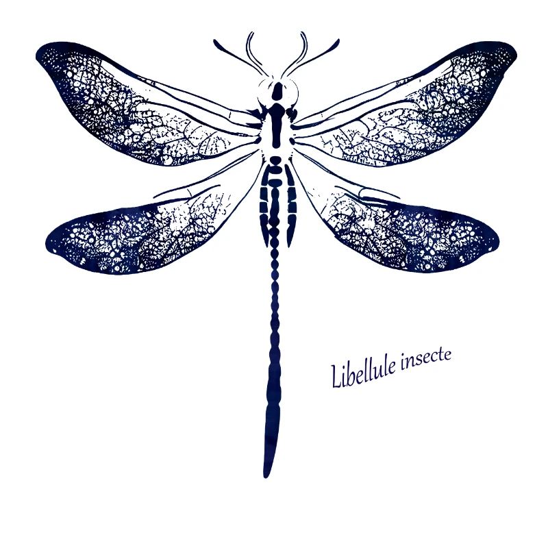 Tiefblaue Libellen Silhouette