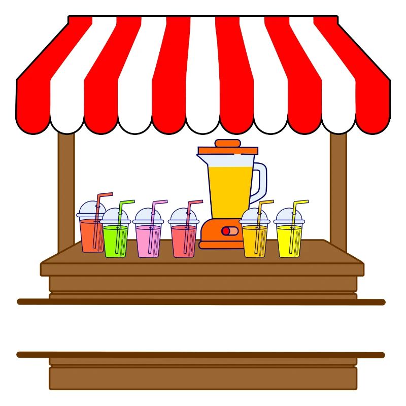 Marktstand mit Smoothies