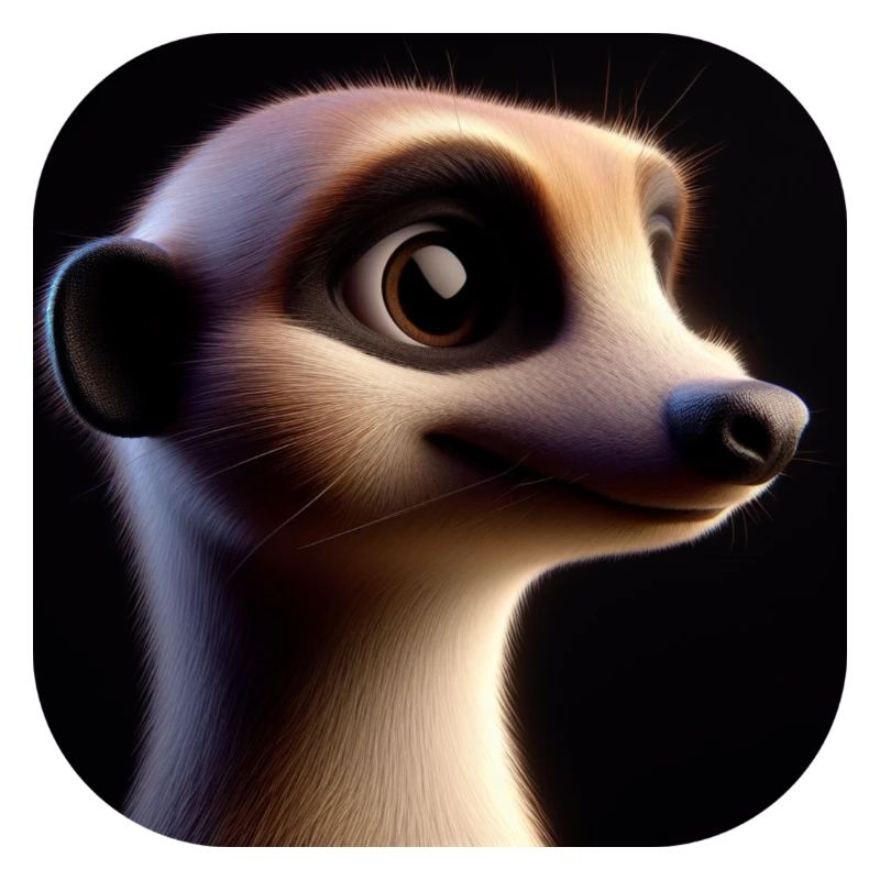Süßes Erdmännchen im Animationsstil