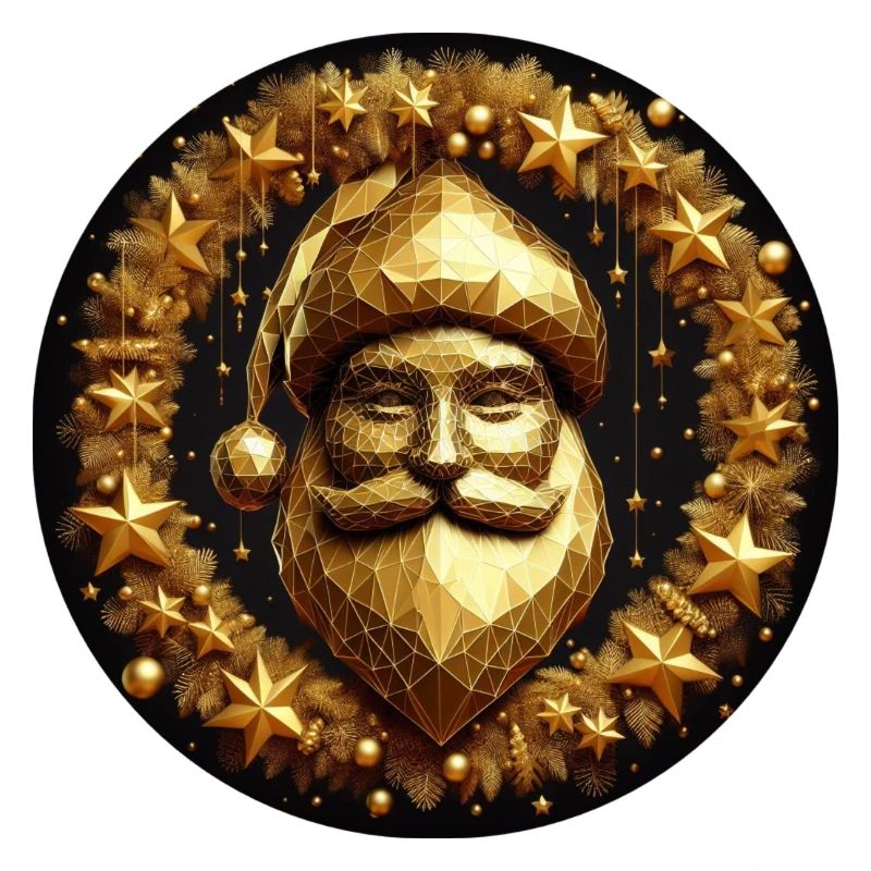 Weihnachtsmann in Gold mit Sternen