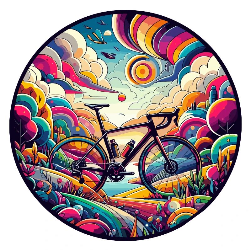 Fabuleux cycliste de gravier, route