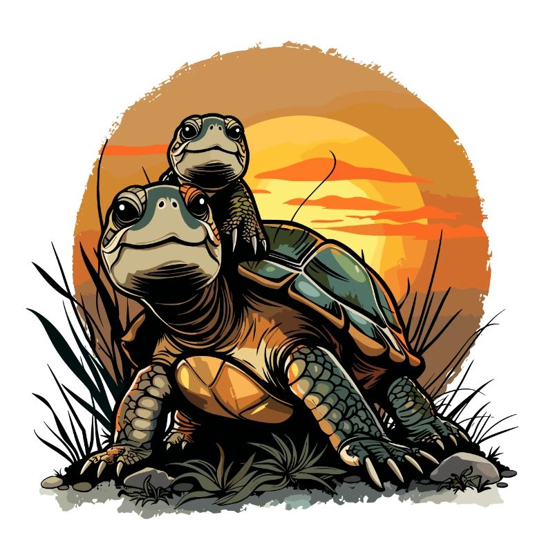 dad turtle son father tortoise