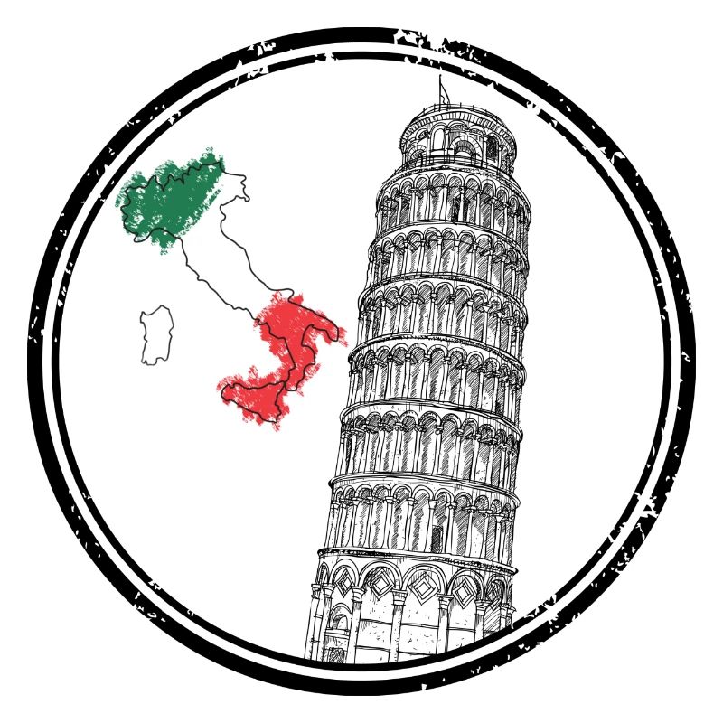 Italy Map Flag Colours