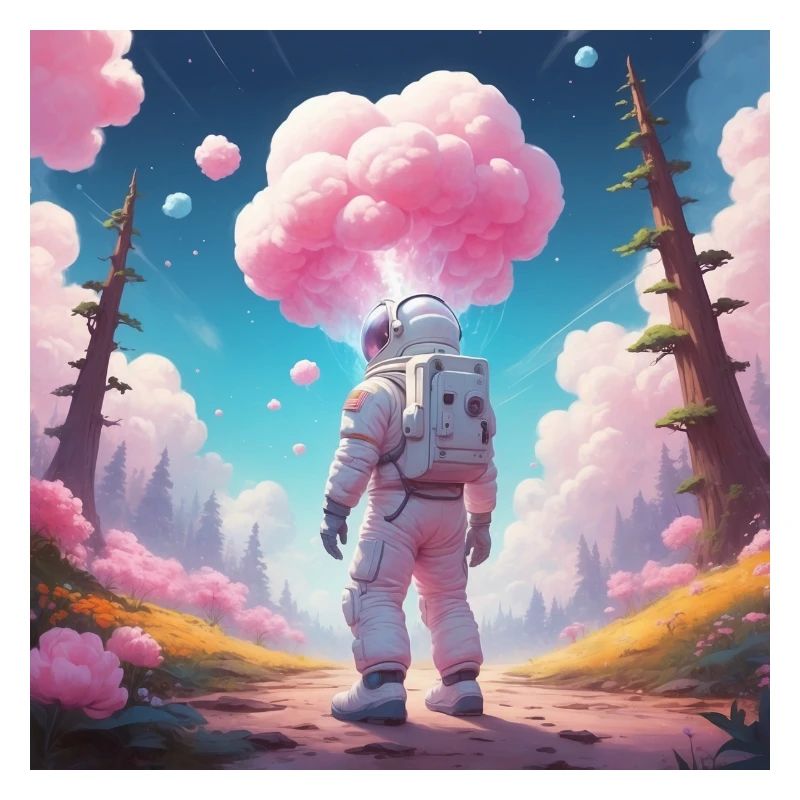 Astronaut on dream planet
