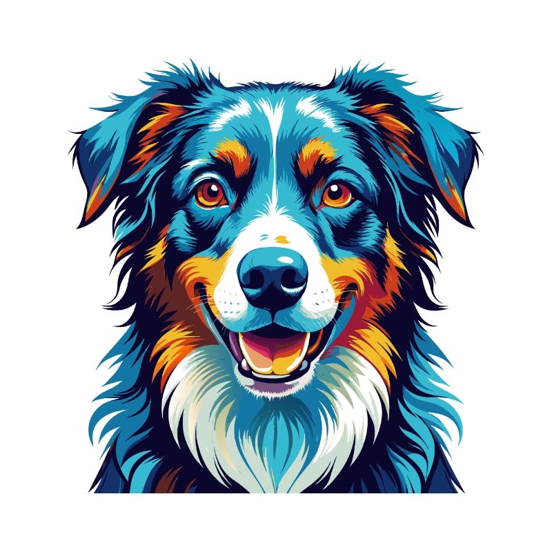 Australian Shepherd Hunderasse Karikatur Kawaii