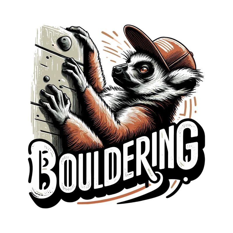 Bouldering Lemur Climbing Gift