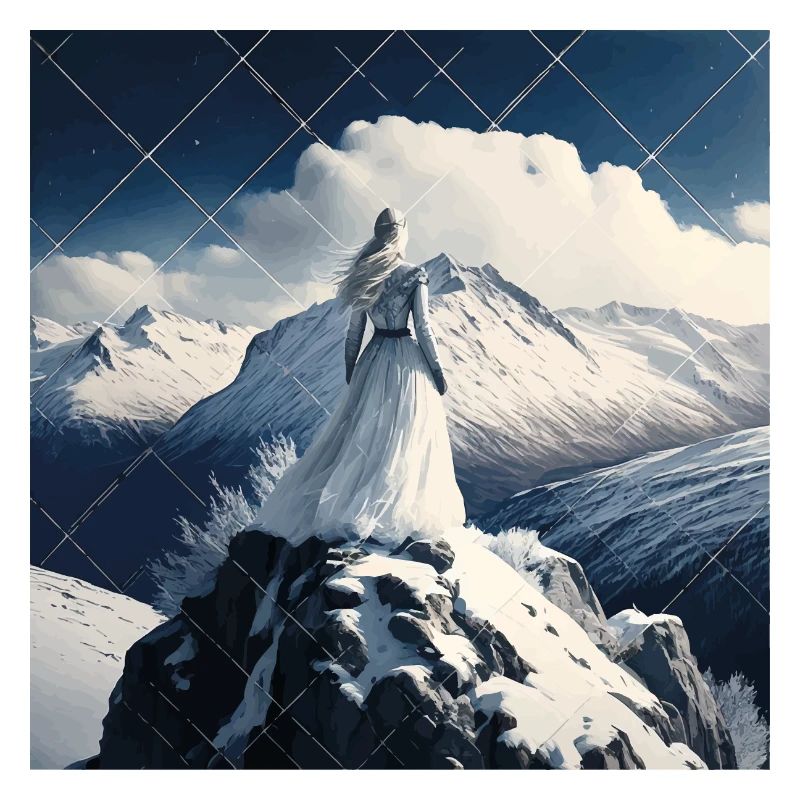 Eiskönigin auf Berggipfel