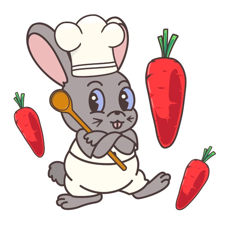 Rabbit Rabbit Turnips Kitchen Chef Cooks Cook