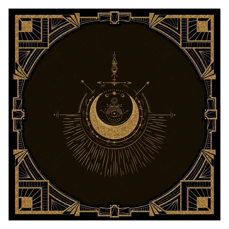 Harmony of the elements: moon, gold and geometry.