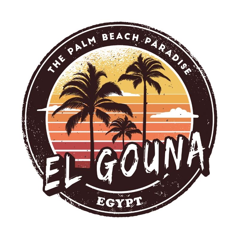 El Gouna Egypt Vintage Palm Tree Design