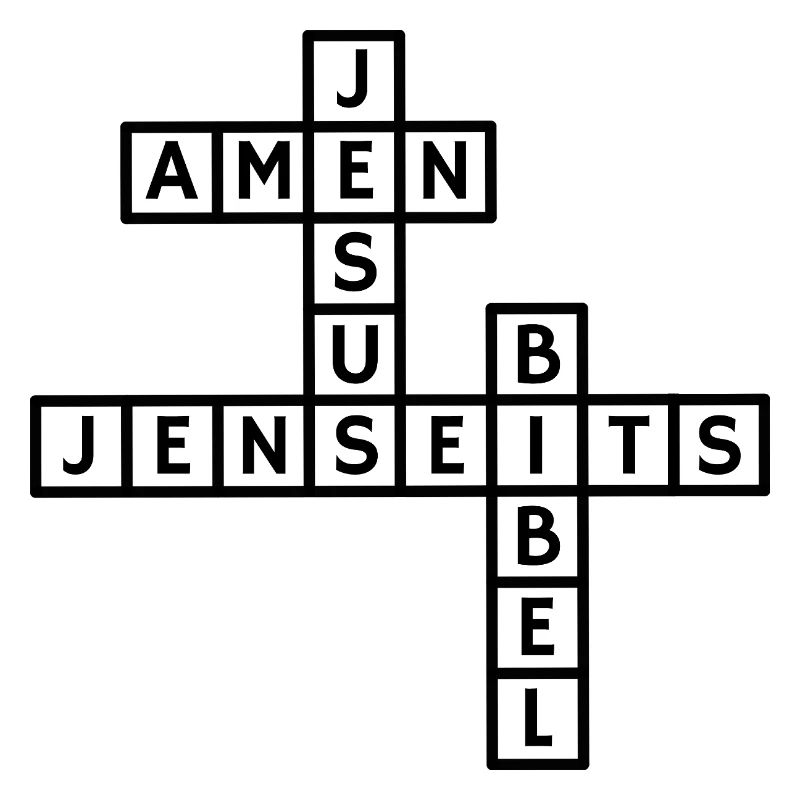 Conception de puzzle de mots croisés Jésus