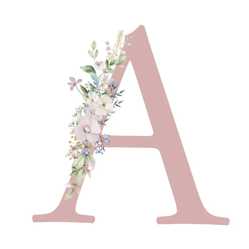 A Monogram, Floral, Personalizable