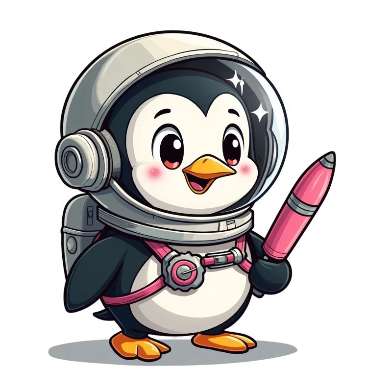 Galactic Waddle: Penguin Astronaut