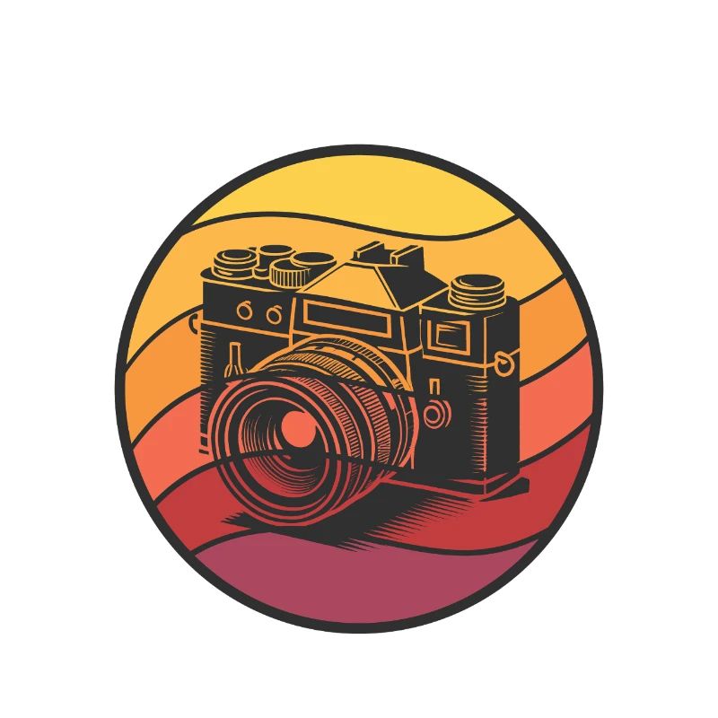 Vintage Camera Sunset Style