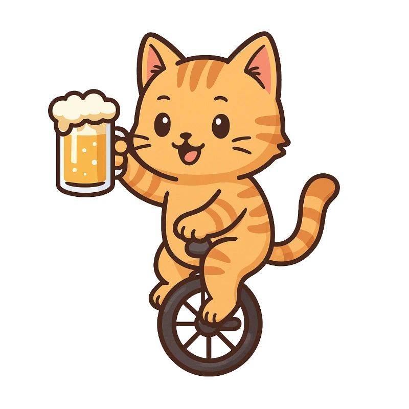 Einrad Bier Kätzchen