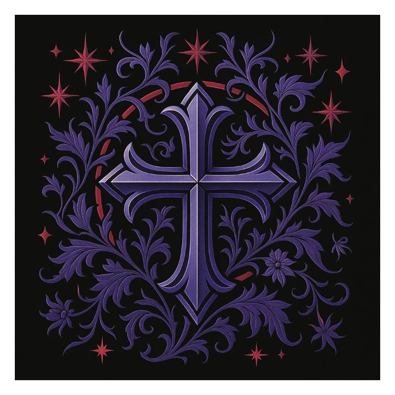 Lavendel Gothic Kreuz Blumendesign