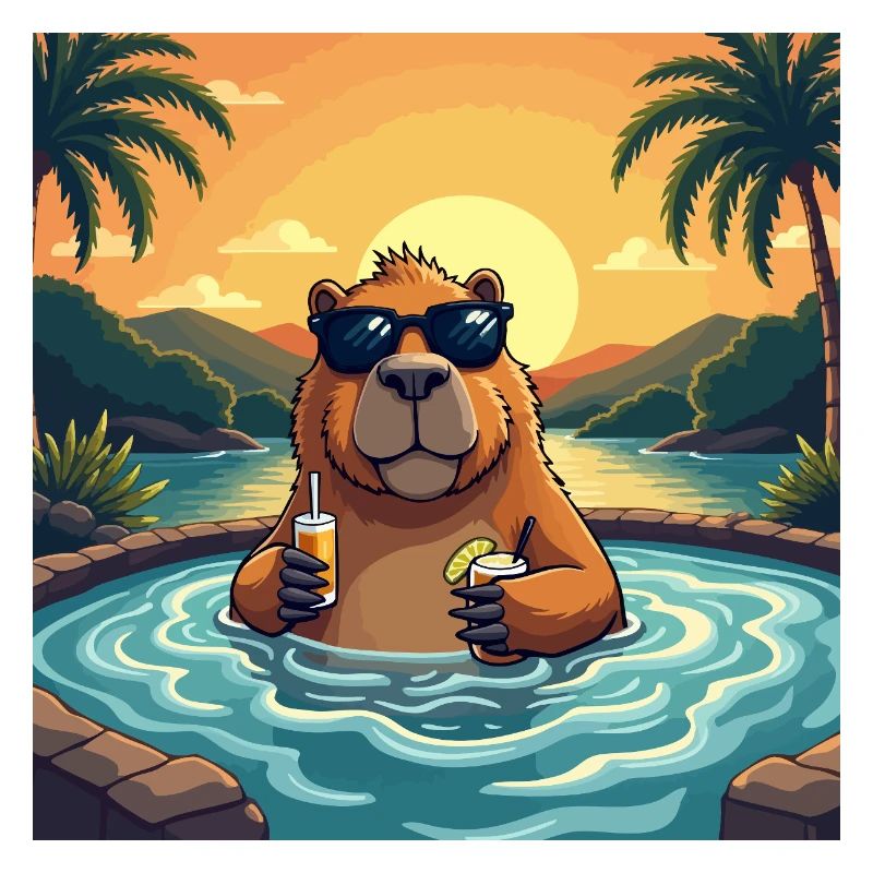 Chillbara Vibes - Capybara im Chillmodus