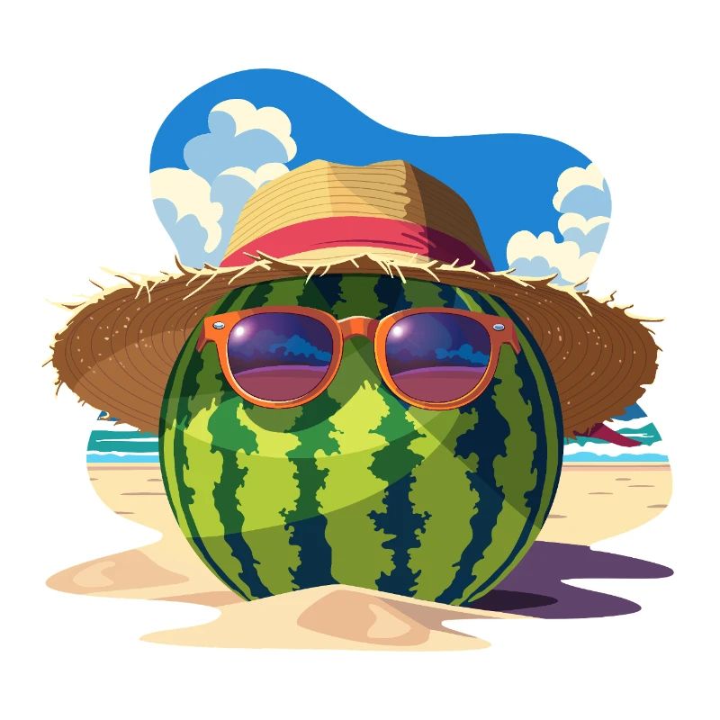Wassermelone Sommer Coole Süße Am Strand
