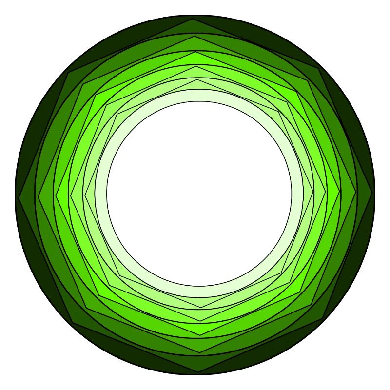 Lebendige grüne Kreise