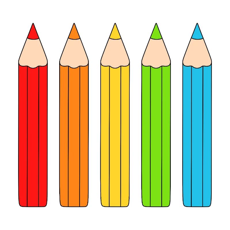 Vibrant Colour Pencil Array Design