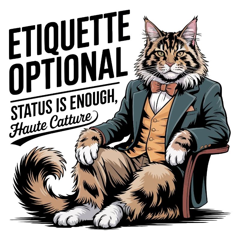 Étiquette optionnelle Chat chic