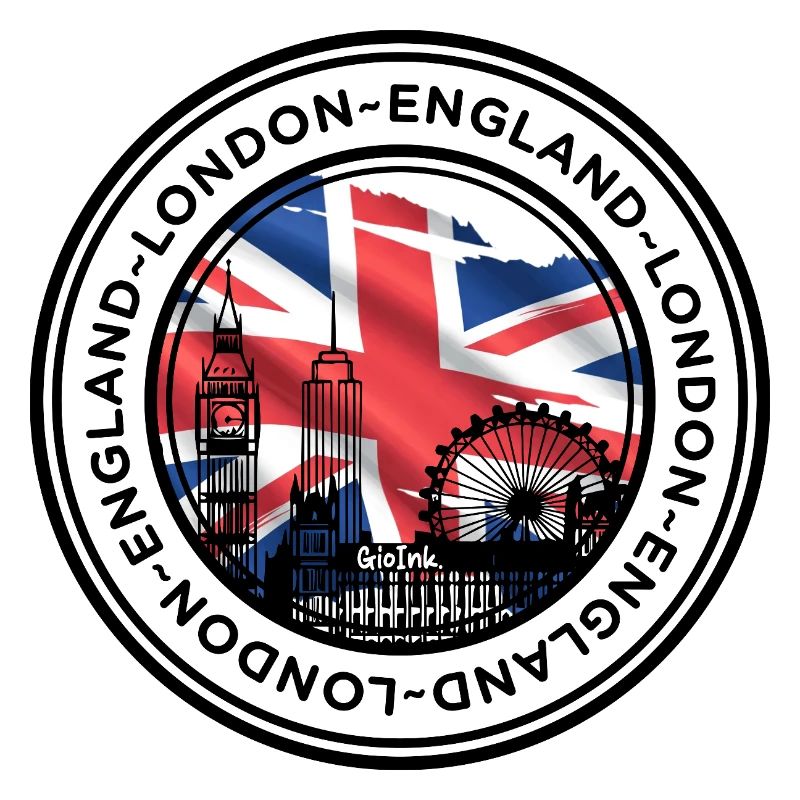 Collage de monuments londoniens avec Union Jack